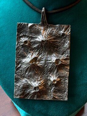 Poul Warmind 1960s Denmark Brutalist Pewter Pendant Very Rare Fine Art Vintage